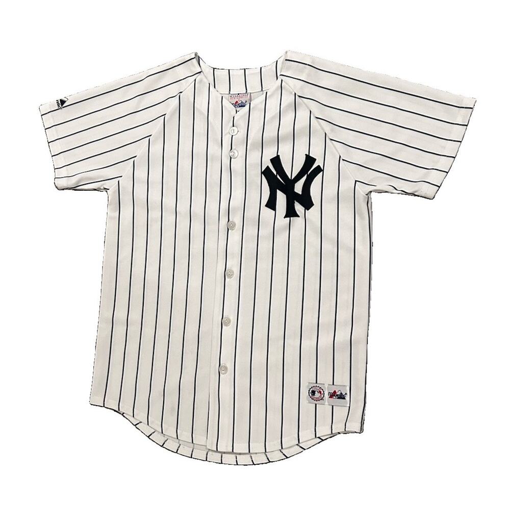 Vintage Derek Jeter New York Yankees Jersey White Majestic MLB Men's Large #2
